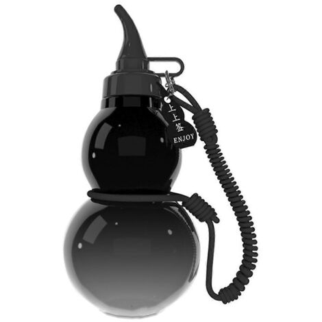 Gourde chinoise rétro de 800 ml, noire (1/5)
