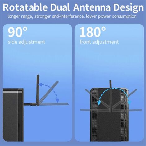 Adaptateur Bluetooth 5.4 150 m, sans pilote, clé USB Bluetooth noire (1/5)