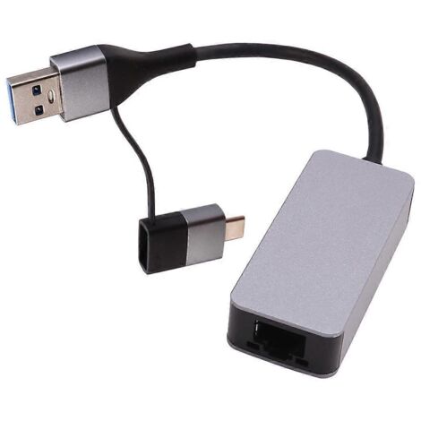 Adaptateur Ethernet USB 3.0 Type-C vers RJ45 LAN 2500 Mbps (1/5)