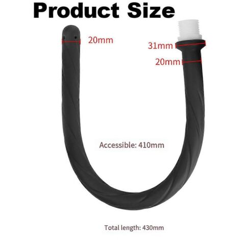 Bidet en silicone pour salle de bain, jet d'eau portable, noir (1/5)