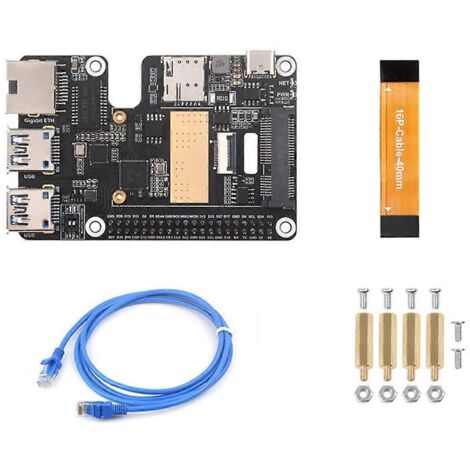 Adaptateur Ethernet Gigabit USB 3.2 GbE vers MiniPCle (5 ports PCIe vers MiniPCle) - Noir (1/5)