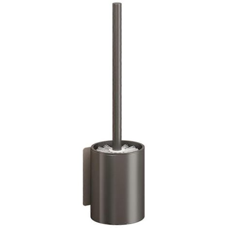 Porte-brosse WC mural sans perçage, gris (1/5)