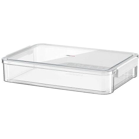 Boîte de rangement transparente A4, portable, en plastique, blanche. (1/5)
