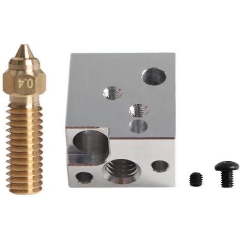 Kit de bloc chauffant pour extrudeuse, buse en laiton haute température de 0,4 mm (voir illustration) (1/5)