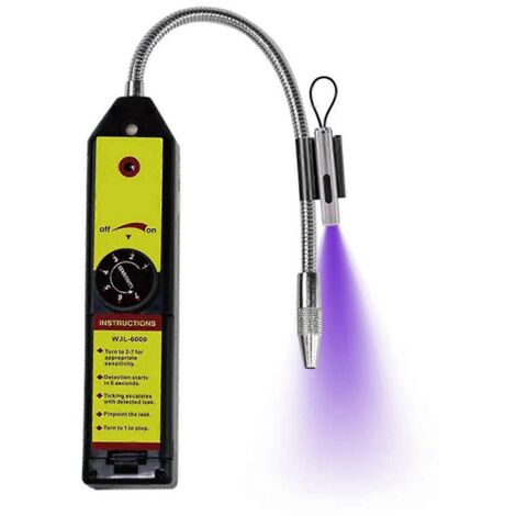 Détecteur de fuites halogène UV -6000, détecteur de fuites de fréon R22 R410A R134A, noir (1/5)