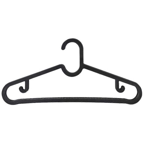 Cintre en plastique pour chemise, manteau ou adulte, noir, pour placard (1/5)