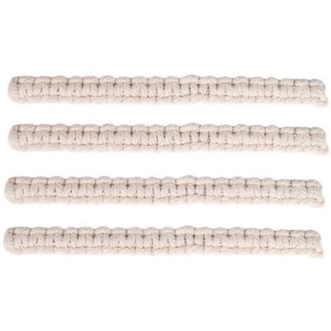Corde en coton tissée à la main, à la couleur changeante, blanc crème (1/5)