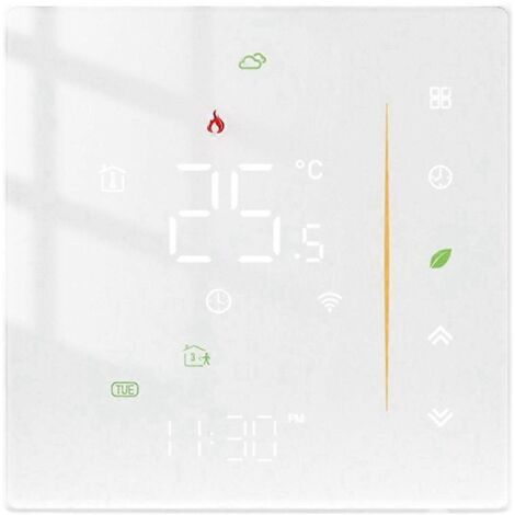 Thermostat intelligent programmable TUYA pour le chauffage domestique, blanc (1/5)