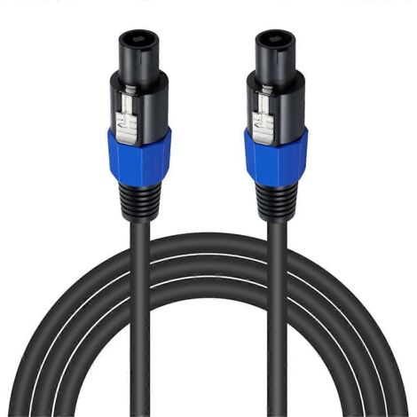Câble audio Speakon professionnel 1,8 m (6 pi) 18 AWG mâle-mâle noir (1/5)