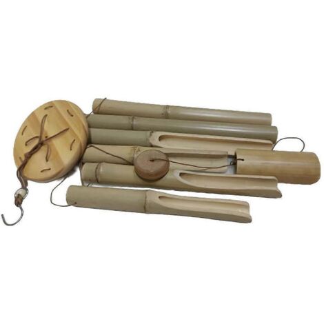 Carillons éoliens en bambou, objets artisanaux pour l'éclairage extérieur (1/5)