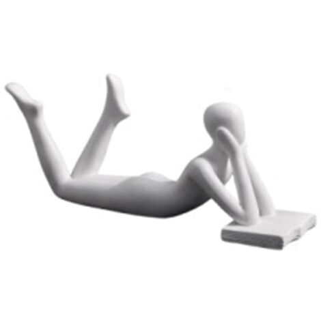 Sculpture d'art moderne, ornement, décoration pour la maison ou le bureau, artisanat blanc CAs présenté (1/5)