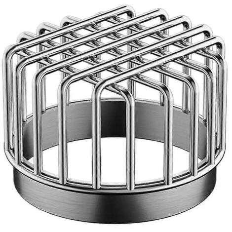 Couvercle de siphon de sol en acier inoxydable avec filtre en maille argenté (1/5)