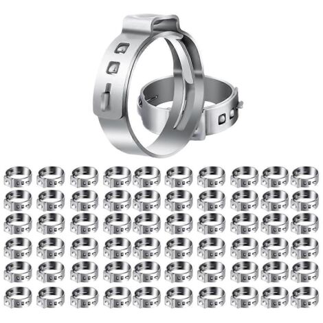Lot de 60 colliers de serrage PEX 3/4 pouce, colliers de serrage à une oreille en acier inoxydable (1/5)