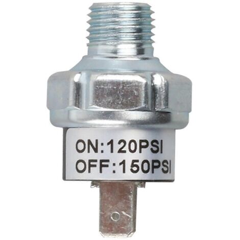 Pressostat 1/4 NPT pour compresseur d'air 120-150 PSI (1/5)