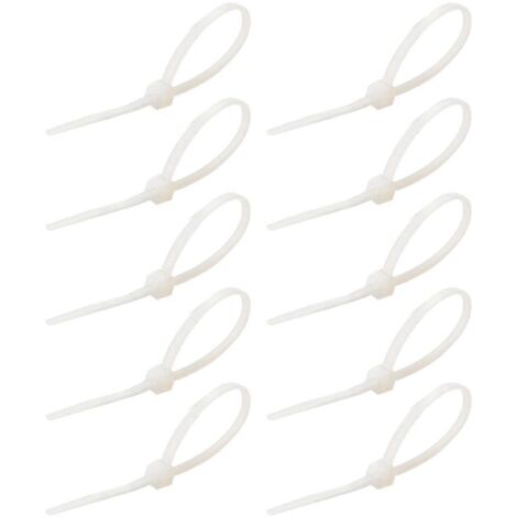 Lot de 200 attaches de câble en nylon plastique autobloquantes (1/4)