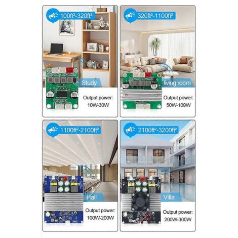 Carte de circuit imprimé TPA3251 de classe D, 24 V-38 V CC, 2 x 200 W (1/5)