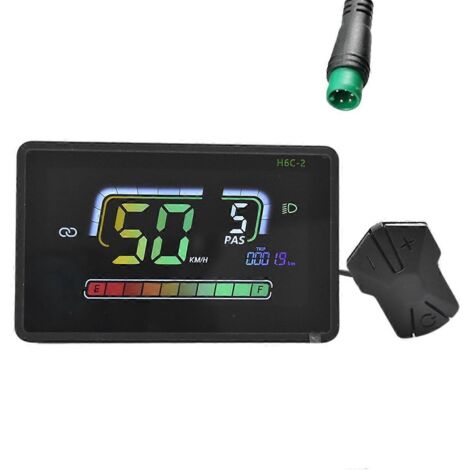 Compteur de vitesse pour vélo électrique H6C-2 avec écran LCD Bluetooth et connecteur 5 broches (1/5)