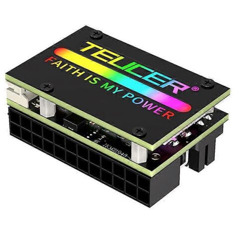 Adaptateur RGB ATX 24 broches à 90°, connecteur femelle 24 broches vers mâle à 90° (1/5)