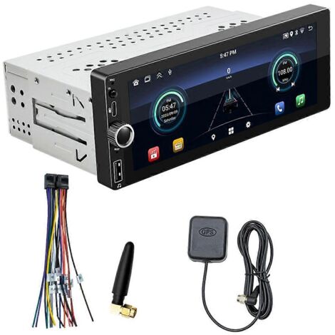 Autoradio MP5 1 DIN 6,86 pouces avec écran Bluetooth portable, batterie 2+32 Go (1/5)