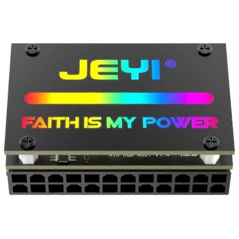 Adaptateur RGB ATX 24 broches 90°, 18 modes d'éclairage, femelle vers mâle 24 broches (1/5)