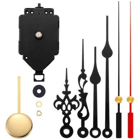 Kit de mécanisme à pendule pour horloge murale à quartz à monter soi-même (pièces incluses) (1/5)