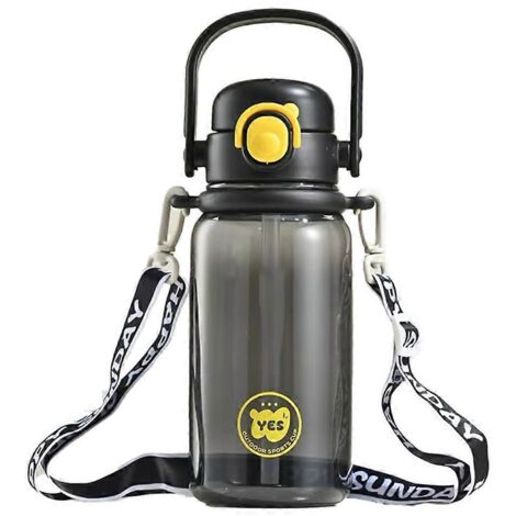 Bouteille d'eau grande capacité 1000 ml avec paille pour enfants, D (1/5)