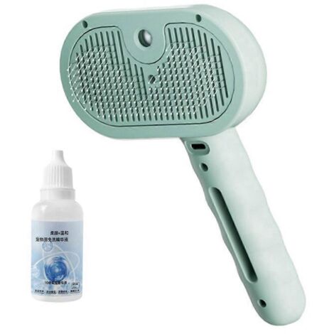 Brosse Steam Cat pour le toilettage des animaux, peigne pour enlever les poils morts, verte (1/5)