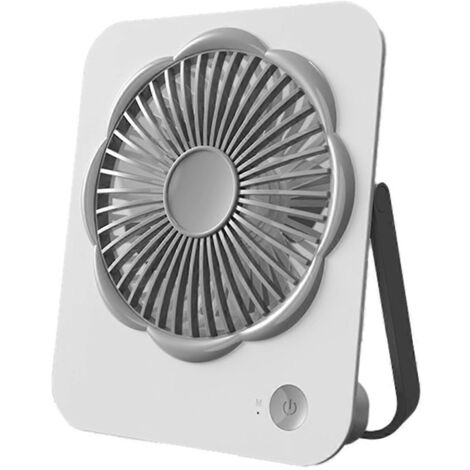 Ventilateur personnel ultra-fin, pliable et inclinable à 180°, rechargeable par USB (gris) (1/5)