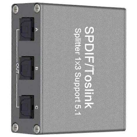 Répartiteur audio numérique SPDIF 1x3 Toslink optique Adaptateur 3 voies (1/5)