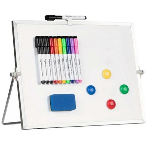 Tableau blanc effaçable à sec double face, 40,6 cm x 30,5 cm (à suspendre) (1/5)