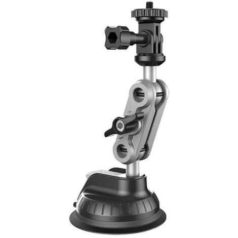 Support de voiture pour caméra d'action et téléphone, fixation par ventouse pour caméra 1/4 pouce, rotation à 360° (1/5)