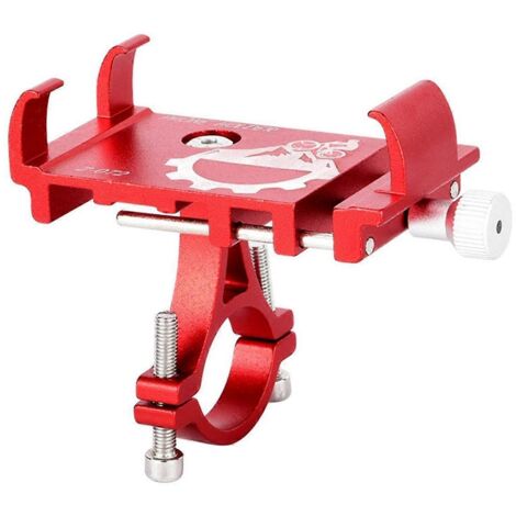 Support de téléphone pour vélo, fixation pour vélo/scooter, rouge (1/5)