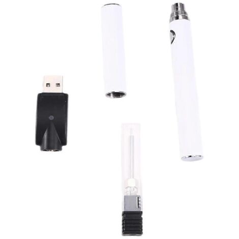 Stylo à batterie à filetage 510, tension réglable, alimentation intelligente, blanc (1/5)