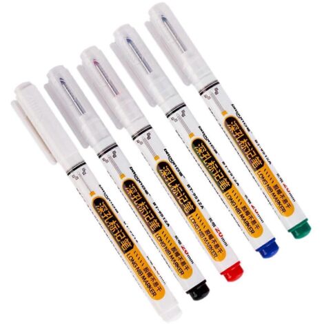 Lot de 5 marqueurs à pointe longue et à trou profond pour stylo perforateur en métal (1/5)