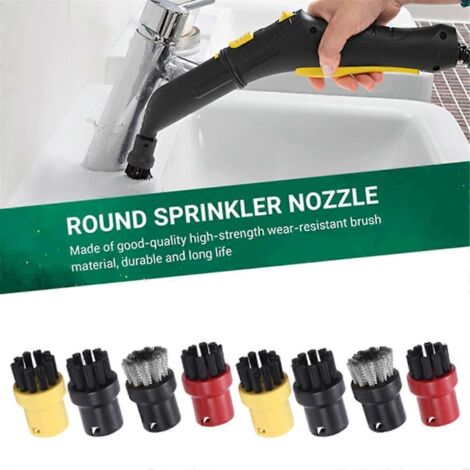 Lot de 8 brosses rondes pour nettoyeur vapeur (1/5)