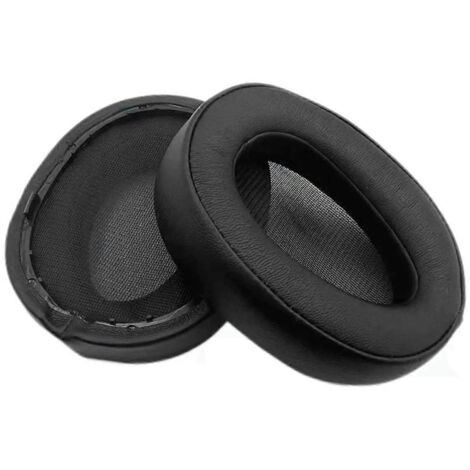 paire de coussinets d'oreille noirs pour casque MDR-100AAP 100A H600A (1/5)