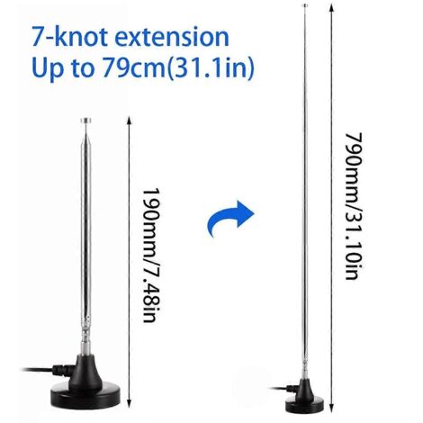 Antennes télescopiques FM à gain élevé pour radio FM d'intérieur (1/5)