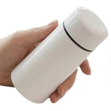 Gobelet isotherme de poche en acier inoxydable blanc pour étudiants et enfants (1/5)