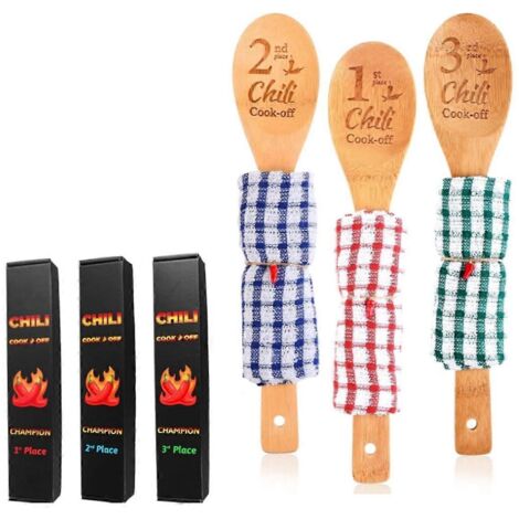 cuillères en bois pour le concours de chili (prix : 1er, 2e et 3e prix) (1/5)