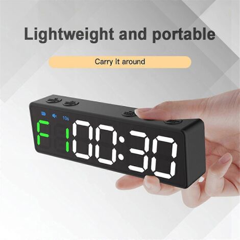 Mini chronomètre de gym rechargeable - Chronomètre portable (1/5)