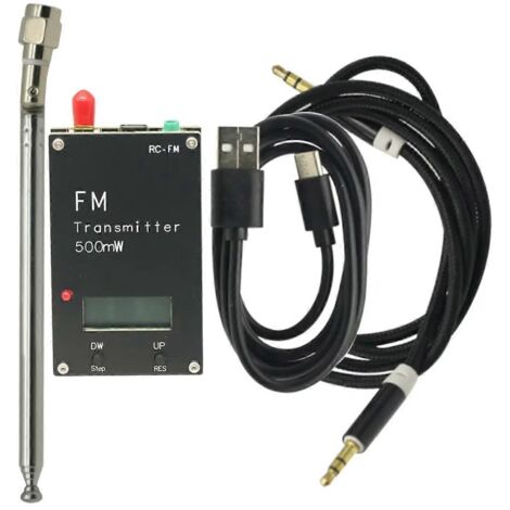 Émetteur FM 2000 MHz 500 mW avec affichage LCD de la fréquence pour module radio FM (1/5)