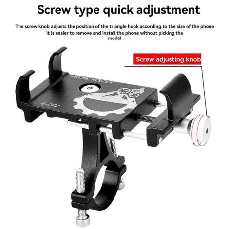Support de téléphone pour vélo, fixation pour vélo/scooter, noir (1/5)