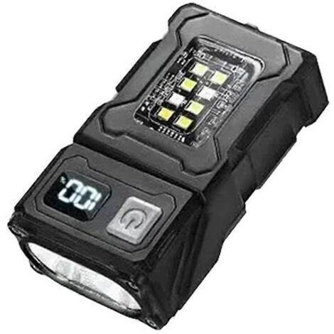 Mini lampe torche LED rechargeable USB, lampe torche portable à aimant arrière (1/5)