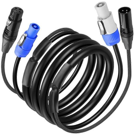Câble d'extension DMX512 de 2 m (6,6 pi), pour éclairage de scène, concerts et événements (1/5)