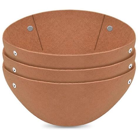 Lot de 3 doublures en feutre pour paniers suspendus ronds (A) (1/5)