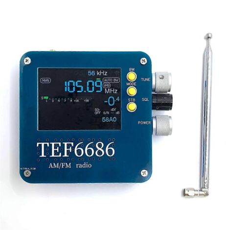 Récepteur radio à antenne, grand écran LCD bleu (1/5)
