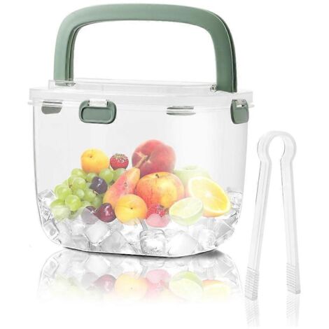 Seau à glace de 6,7 L avec couvercle, idéal pour les fêtes et le camping. (1/5)