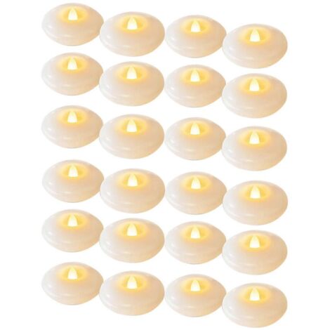 Lot de 24 bougies chauffe-plat LED sans flamme et étanches (1/5)