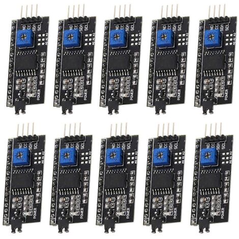 10 modules adaptateurs d'affichage LCD PCF8574 IIC I2C LCD1602 2004 (1/5)