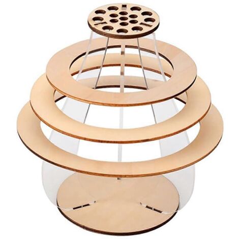Vase en bois pour présentoir à fleurs, présentoir à bouquets puzzle (1/5)